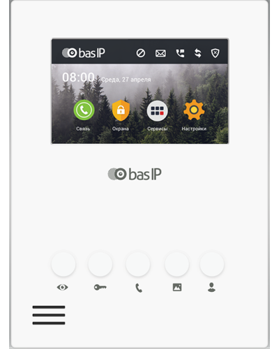 AU-04LA (AU-04L) WHITE. Монитор IP-домофона. BAS-IP в Армавире