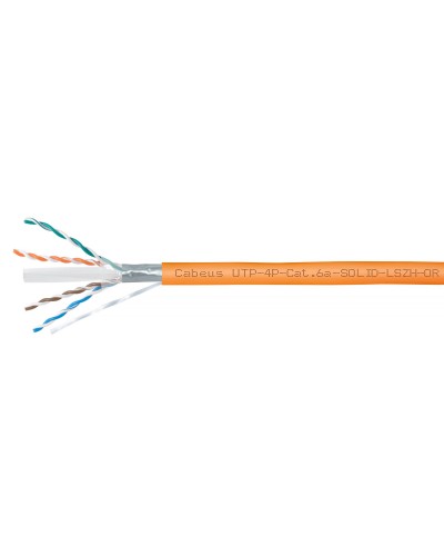 UTP-4P-Cat.6a-SOLID-LSZH-OR (11374c). Кабель «витая пара» (LAN) для структурированных систем связи. CABEUS в Армавире