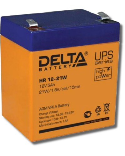 Delta HR 12-21 W. Аккумулятор герметичный свинцово-кислотный. Delta в Армавире