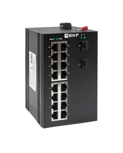 TSX-U-2GX/SFP-16GT. Промышленный неуправляемый коммутатор. EKF в Армавире