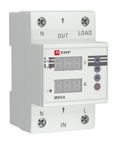 MRVA 63A PROxima (MRVA-63A). Реле напряжения и тока с дисплеем. EKF в Армавире