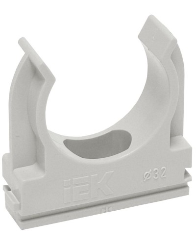 Держатель с защёлкой D25 серый ELASTA (100 шт) (CTA10D-CF25-K41-100). Держатель с защёлкой. IEK в Армавире