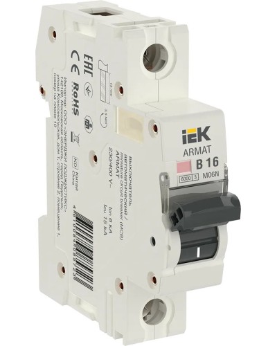 M06N 1P B 16А 6кА ARMAT (AR-M06N-1-B016). Автоматический выключатель. IEK в Армавире