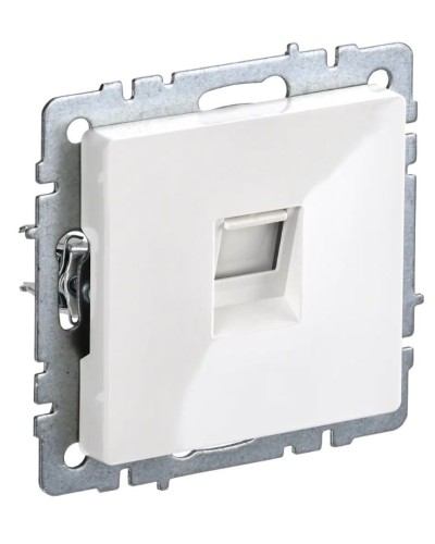 Розетка RJ45 РК10-БрБ кат.5E, белая BRITE (BR-K10-1-K01). Розетка компьютерная. IEK в Армавире