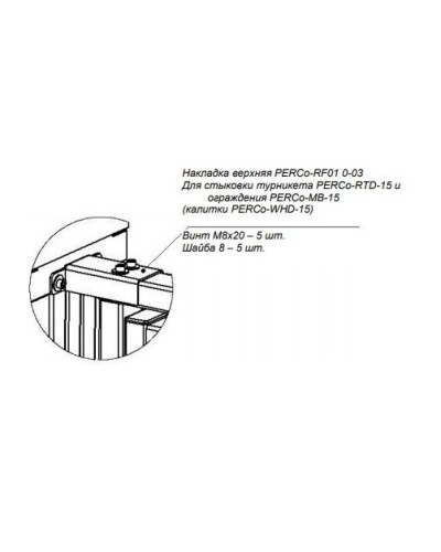 PERCo-RF01 0-03. Накладка верхняя. PERCo в Армавире