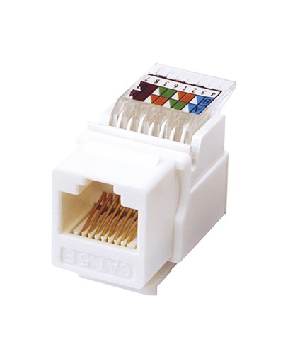 Модуль Keystone Jack RJ-45(8P8C), UTP, CAT 5e, тип 180 градусов, самозажимной, белый REXANT (03-1012): Модуль Keystone Jack в Армавире