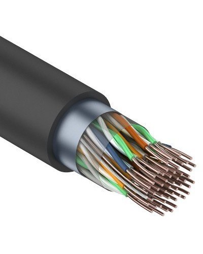 F/UTP, CAT 5, PE, 25PR, 24AWG, OUTDOOR, SOLID, черный, 305м, REXANT (01-1203). Кабель «витая пара» (LAN) для структурированных систем связи. Rexant в Армавире