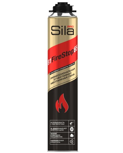 Пена огнестойкая Sila Pro B1 Firestop 65, 850 мл: Пена монтажная профессиональная в Армавире