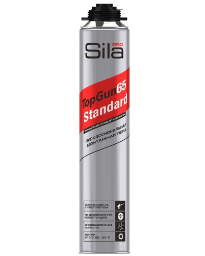 Пена монтажная Sila Pro TopGun 65 STANDARD, 850 мл. Пена монтажная профессиональная. Sila в Армавире