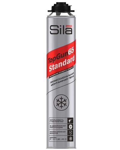 Пена монтажная Sila Pro TopGun 65 STANDARD winter, 850 мл. Пена монтажная профессиональная. Sila в Армавире