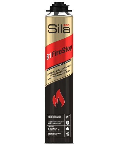 Пена огнестойкая Sila Pro B1 Firestop, 750 мл: Пена монтажная профессиональная в Армавире