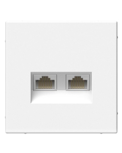 ArtGallery розетка двойная RJ45, кат. 6Е, скрытой установки, механизм, белый (GAL000188). Розетка компьютерная. Systeme Electric в Армавире