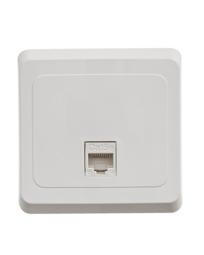 Этюд розетка RJ45, кат. 5Е, 1-местная, в сборе, скрытой установки, белый (KOMC-001B). Розетка компьютерная. Systeme Electric в Армавире