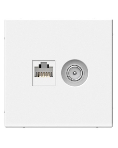 ArtGallery розетка двойная RJ45+TV, кат. 5Е, скрытой установки, механизм, белый (GAL000189). Розетка компьютерная + TV. Systeme Electric в Армавире