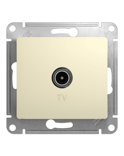 Glossa розетка TV антенна коннектор, 1-местная, скрытой установки, механизм, бежевый (GSL000293). Розетка TV антенна. Systeme Electric в Армавире