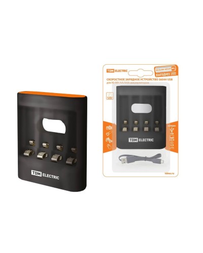 Зарядное устройство 36044 (3600mA 4слота АА/ААА 4 кан.USB) (SQ1702-0100). Зарядное устройство. TDM ЕLECTRIC в Армавире