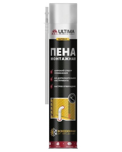Пена монтажная бытовая ULTIMA, всесезонная, 700 мл: Пена монтажная в Армавире