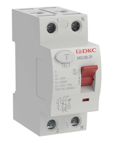 YON MAX MDL100 ВДТ, 2P, 30mA, 40A, АС (MDL100-2P2-40-AC). Автоматический выключатель дифференциальный (УЗО). ДКС в Армавире
