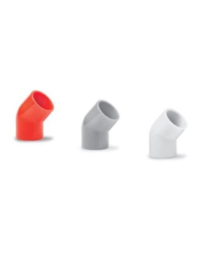 Ecoplast поворот 45гр., для аспирационной системы D25, АБС, белый (10 шт) (49225-10W). Поворот для аспирационной системы. Экопласт в Армавире