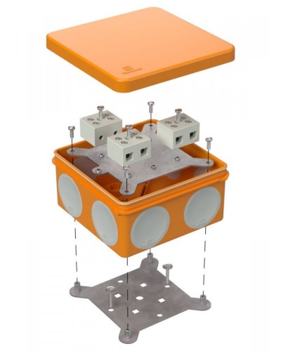 Коробка огнестойкая 100х100х50 (60-0300-FR10.0-6). Коробка огнестойкая для открытой установки. Промрукав в Армавире