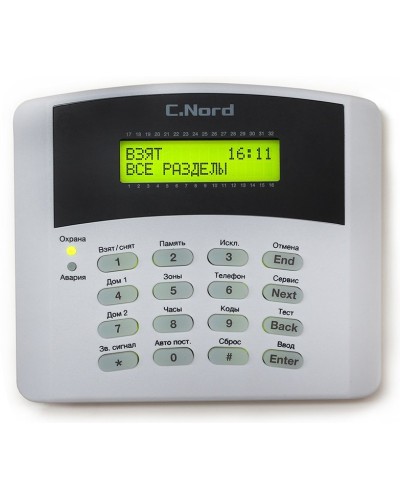K16-LCD. Проводная клавиатура для контрольных панелей серии Норд, Hunter, Captain. Си-Норд в Армавире